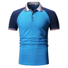 Load image into Gallery viewer, Mens Patchwork Slim Fit Short Sleeve
