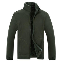 Load image into Gallery viewer, Winter Jacket Men Soft Shell Fleece Warm Army Green Men