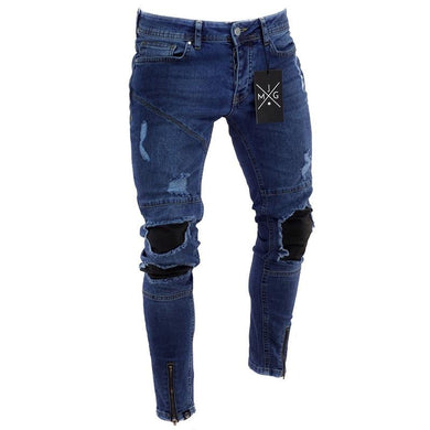 Ripped Jeans Summer New Men Distressed Hip Hop Denim Pants